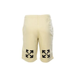 Pantaloni Scurți casual cu logo imprimat cu litere, versiune galbenă