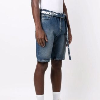 Pantaloni Scurți casual din Denim FW21, croială slim, versiune albastră Pantaloni Scurți casual din Denim FW21, croială slim, versiune albastră