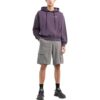 Pantaloni Scurți casual Off-White pentru bărbați, colecția FW22, culoare solidă, cu mai multe buzunare și curea, gri