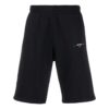 Pantaloni Scurți casual Off-White pentru bărbați, cu logo, culoare solidă, versiune neagră