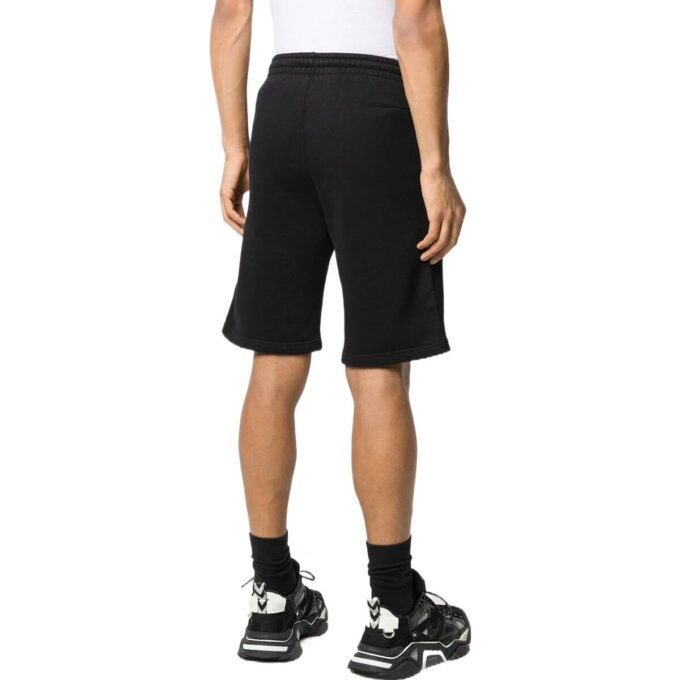 Pantaloni Scurți casual Off-White pentru bărbați, cu logo, culoare solidă, versiune neagră