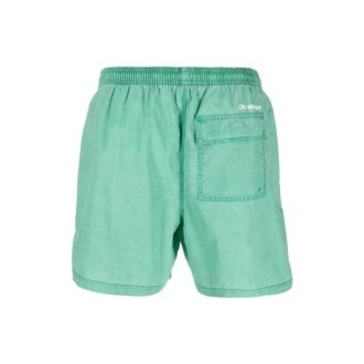 Pantaloni Scurți casual Off-White pentru bărbați FW22 cu imprimeu logo, versiunea verde Pantaloni Scurți casual Off-White pentru bărbați FW22 cu imprimeu logo, versiunea verde