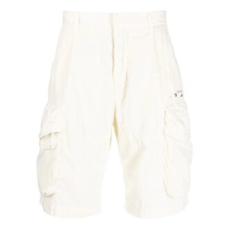 Pantaloni scurți casual pentru bărbați Off-White, de culoare albă Pantaloni scurți casual pentru bărbați Off-White, de culoare albă