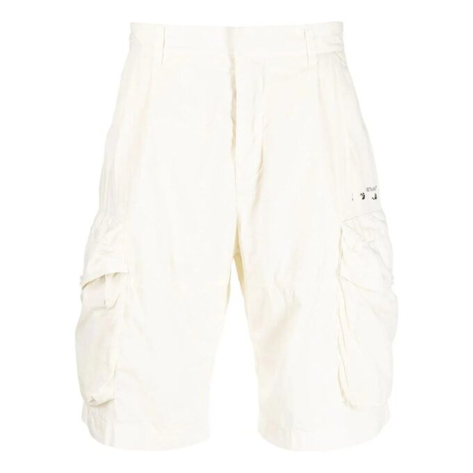 Pantaloni scurți casual pentru bărbați Off-White, de culoare albă