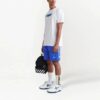 Pantaloni scurți casual pentru bărbați Off-White FW22 cu imprimeu cu dungi diagonale și logo, cu șnur de strângere, versiune albastră