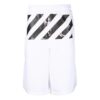 Pantaloni scurți casual pentru bărbați Off-White FW22, din twill imprimat, lungime până la genunchi, talie elastică, croială largă, albi
