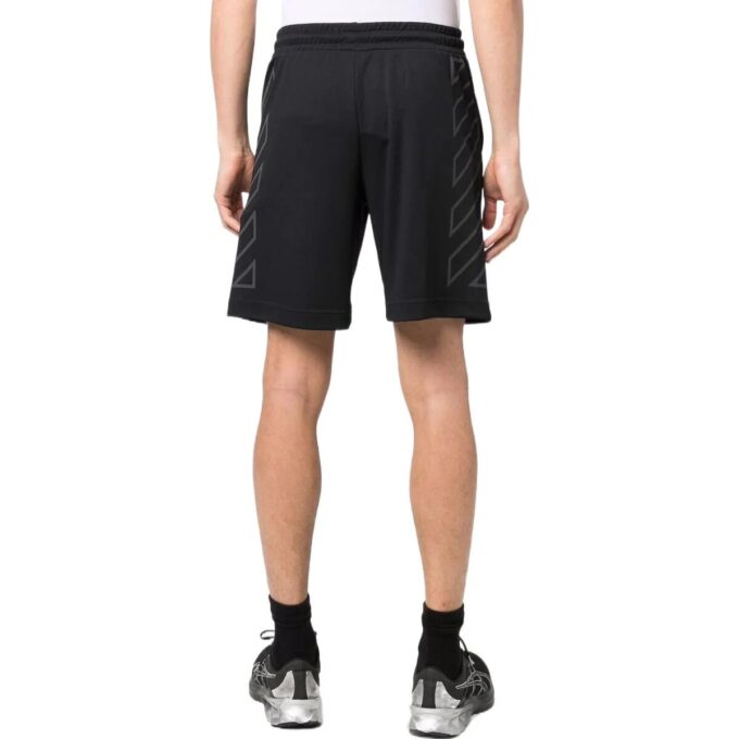 Pantaloni Scurți cu imprimeu logo SS22, versiune standard, negru