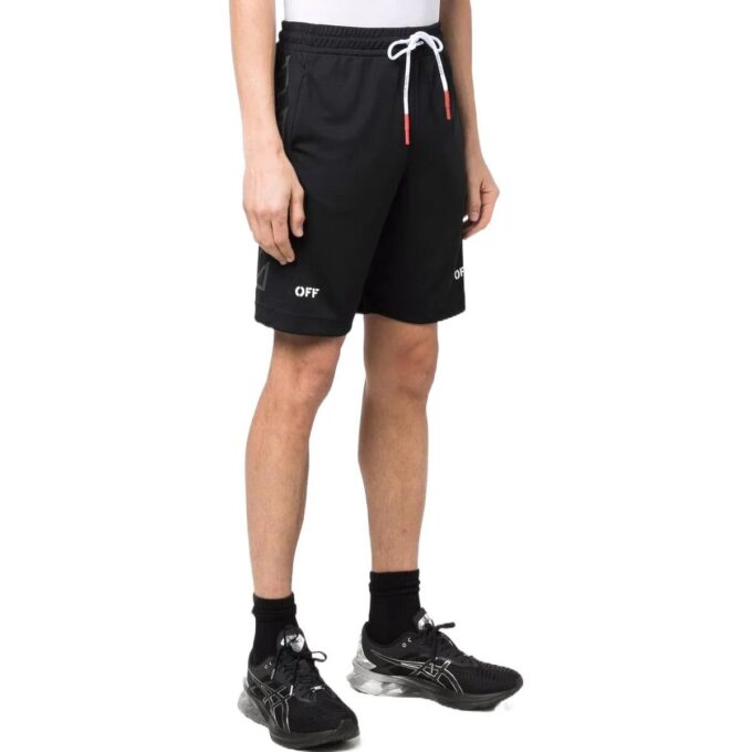 Pantaloni Scurți cu imprimeu logo SS22, versiune standard, negru