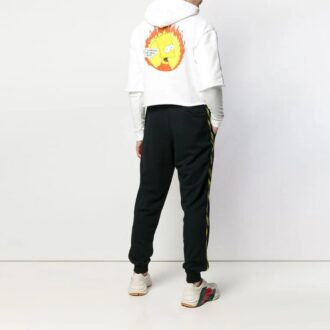 Pantaloni Scurți cu logo Bart, croială slim, versiune standard, albi Pantaloni Scurți cu logo Bart, croială slim, versiune standard, albi
