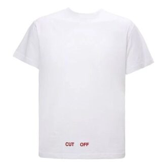 Pantaloni Scurți cu mânecă scurtă și logo minimalist cu litere pe spate, versiune albă Pantaloni Scurți cu mânecă scurtă și logo minimalist cu litere pe spate, versiune albă