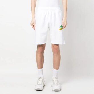 Pantaloni Scurți cu tăietură brută și săgeți „Alb” Pantaloni Scurți cu tăietură brută și săgeți „Alb”