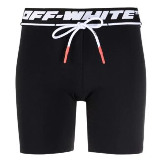 Pantaloni Scurți de alergare Off-White cu logo pe talie „Negru”