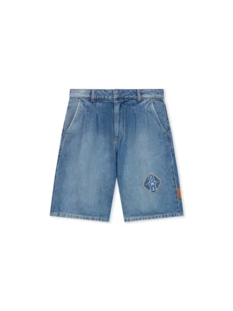 Pantaloni Scurți de Denim cu patch-uri regale