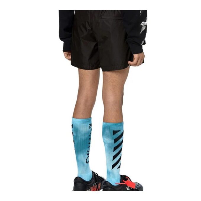 Pantaloni scurți de stradă din cauciuc cu logo Negru