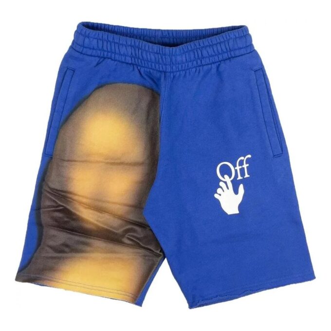 Pantaloni scurți de trening Blurred Monalisa „Albastru”