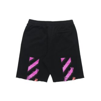Pantaloni Scurți de trening SS21 Diag Stripe pentru bărbați, negri
