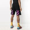 Pantaloni Scurți de trening SS21 Diag Stripe pentru bărbați, negri