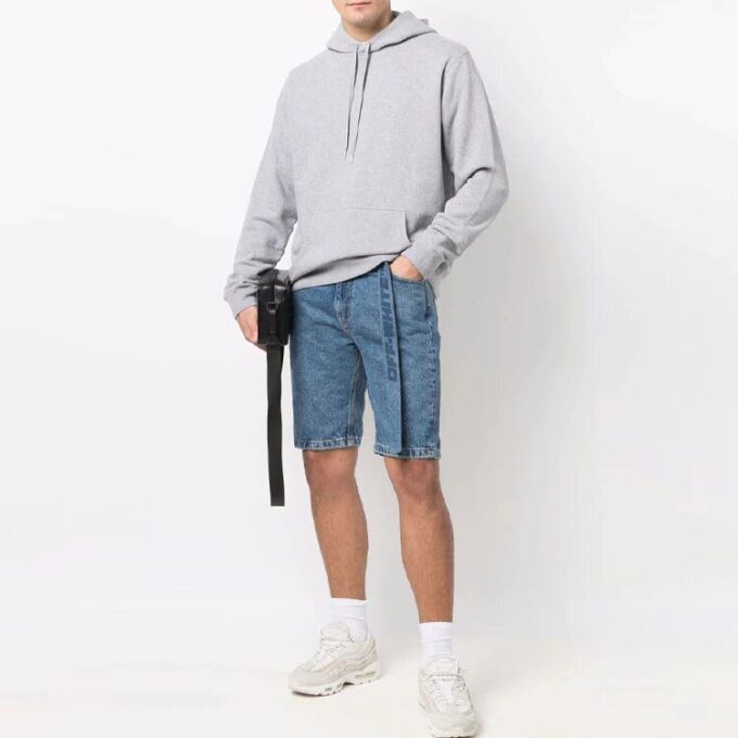 Pantaloni scurți din denim cu curea