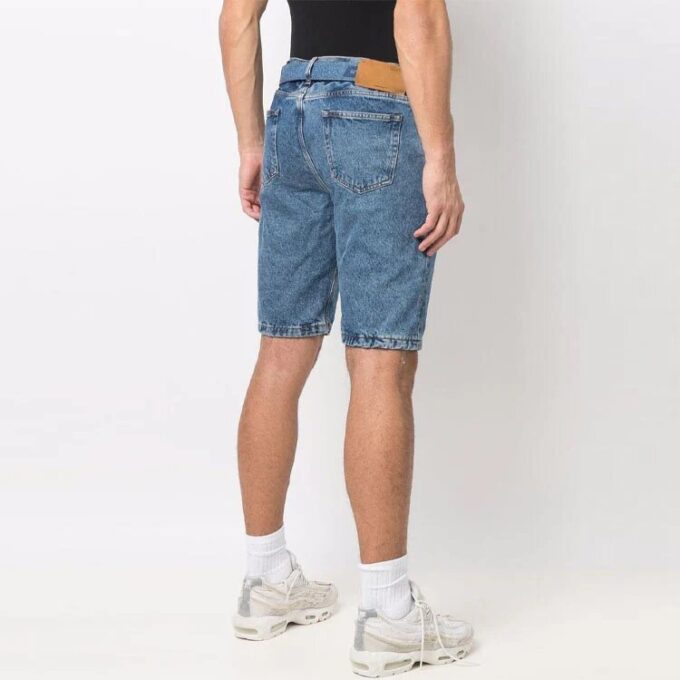 Pantaloni scurți din denim cu curea