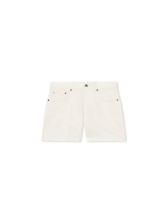 Pantaloni scurți din denim cu imprimeu jacquard cu stele
