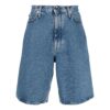 Pantaloni scurți din denim Off-White pentru bărbați FW22, culoare solidă, cu model de săgeți, albastru