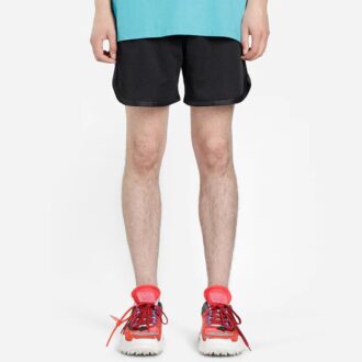 Pantaloni Scurți din plasă cu linii ondulate Negru/Multicolor Pantaloni Scurți din plasă cu linii ondulate Negru/Multicolor