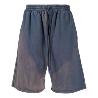 Pantaloni scurți drepți cu șnur Off-White pentru bărbați SS22 Bleach, versiune obișnuită, albastru Pantaloni scurți drepți cu șnur Off-White pentru bărbați SS22 Bleach, versiune obișnuită, albastru