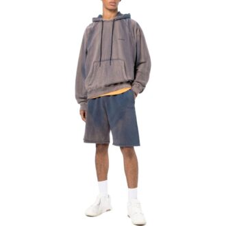 Pantaloni scurți drepți cu șnur Off-White pentru bărbați SS22 Bleach, versiune obișnuită, albastru Pantaloni scurți drepți cu șnur Off-White pentru bărbați SS22 Bleach, versiune obișnuită, albastru