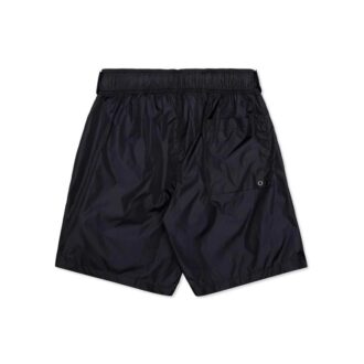 Pantaloni Scurți pentru bărbați Off-White, de culoare albastru închis, cu logo la talie Pantaloni Scurți pentru bărbați Off-White, de culoare albastru închis, cu logo la talie