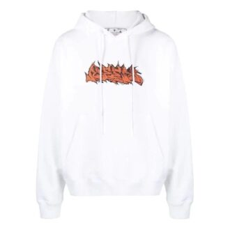 Pantaloni scurți pentru bărbați Off-White FW22, cu imprimeu cu logo alfabet, cordon de strângere și croială largă, albi Pantaloni scurți pentru bărbați Off-White FW22, cu imprimeu cu logo alfabet, cordon de strângere și croială largă, albi