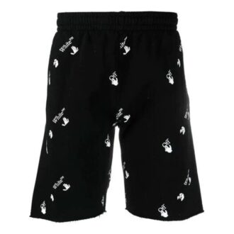 Pantaloni scurți pentru bărbați SS21 cu imprimeu logo, negru Pantaloni scurți pentru bărbați SS21 cu imprimeu logo, negru