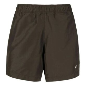 Pantaloni scurți pentru bărbați SS21 cu logo, croială slim, maro Pantaloni scurți pentru bărbați SS21 cu logo, croială slim, maro