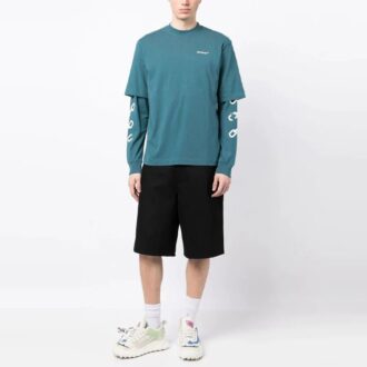 Pantaloni Scurți până la genunchi cu imprimeu logo „Negru” Pantaloni Scurți până la genunchi cu imprimeu logo „Negru”