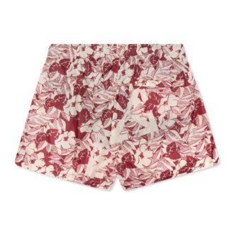 Pantaloni scurți roșii cu imprimeu floral pentru bărbați Off-White Pantaloni scurți roșii cu imprimeu floral pentru bărbați Off-White
