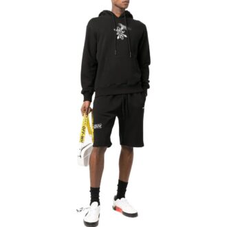 Pantaloni Scurți sport cu imprimeu logo SS22, croială larga, negru Pantaloni Scurți sport cu imprimeu logo SS22, croială larga, negru