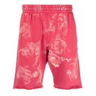 Pantaloni Scurți sport drepți Off-White pentru bărbați SS21, roșii Pantaloni Scurți sport drepți Off-White pentru bărbați SS21, roșii