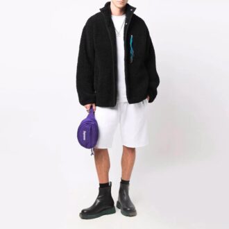 Pantaloni Scurți Sport FW21 cu logo, lungime până la genunchi, versiune albă Pantaloni Scurți Sport FW21 cu logo, lungime până la genunchi, versiune albă