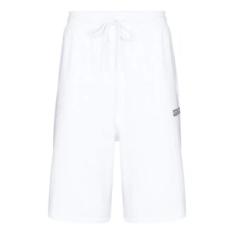 Pantaloni scurți sport FW21 cu model de Arrows, croi larg, albi Pantaloni scurți sport FW21 cu model de Arrows, croi larg, albi