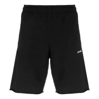 Pantaloni Scurți sport negri cu logo lanț și săgeată Pantaloni Scurți sport negri cu logo lanț și săgeată