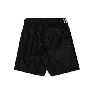 Pantaloni Scurți sport Off-White pentru bărbați C/O VIRGIL ABLOH cu logo la talie, negri Pantaloni Scurți sport Off-White pentru bărbați C/O VIRGIL ABLOH cu logo la talie, negri