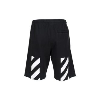 Pantaloni Scurți sport Off-White pentru bărbați SS22 cu imprimeu logo, versiunea neagră Pantaloni Scurți sport Off-White pentru bărbați SS22 cu imprimeu logo, versiunea neagră