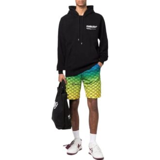 Pantaloni Scurți SS22 cu imprimeu degradat multicolor