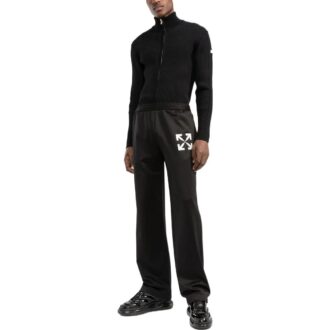 Pantaloni sport casual Off-White pentru bărbați FW22 cu model de săgeți/Pantaloni/Joggers Negru