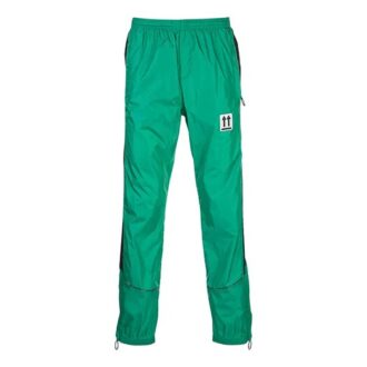 Pantaloni sport casual Off-White pentru bărbați SS21 cu dungi laterale, croi slim, verde