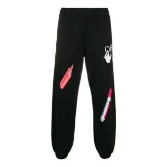 Pantaloni sport cu aplicații Pascal Pill pentru bărbați, negri