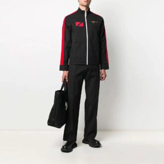 Pantaloni sport cu croi lateral Off-White x Theophilus London, negri