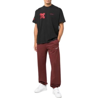 Pantaloni sport cu imprimeu „Roșu”
