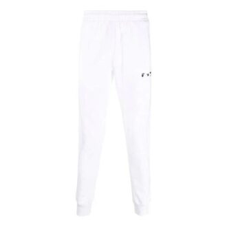 Pantaloni sport din tricot FW21 „Alb”