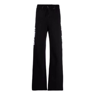 Pantaloni sport Off-White cu bandă cu logo „Black”