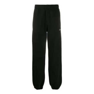 Pantaloni sport/pantaloni/joggers drepți negri pentru bărbați Off-White